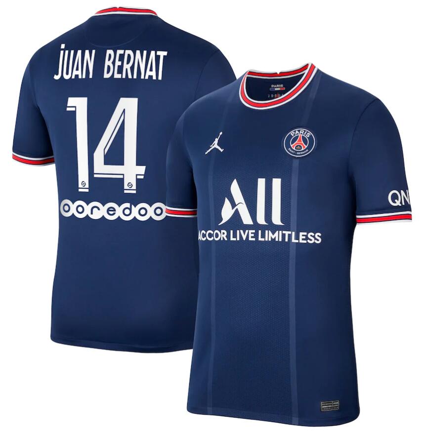 2021/22 Maillot PSG Domicile Soccer Jersey Shirt Juan Bernat 14